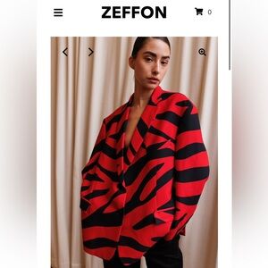 RAPHAEL ZEBRA BLAZER - RED from Zeffon EU size 1